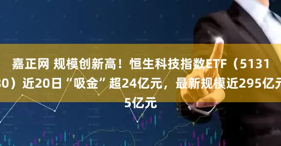 嘉正网 规模创新高！恒生科技指数ETF（513180）近20日“吸金”超24亿元，最新规模近295亿元